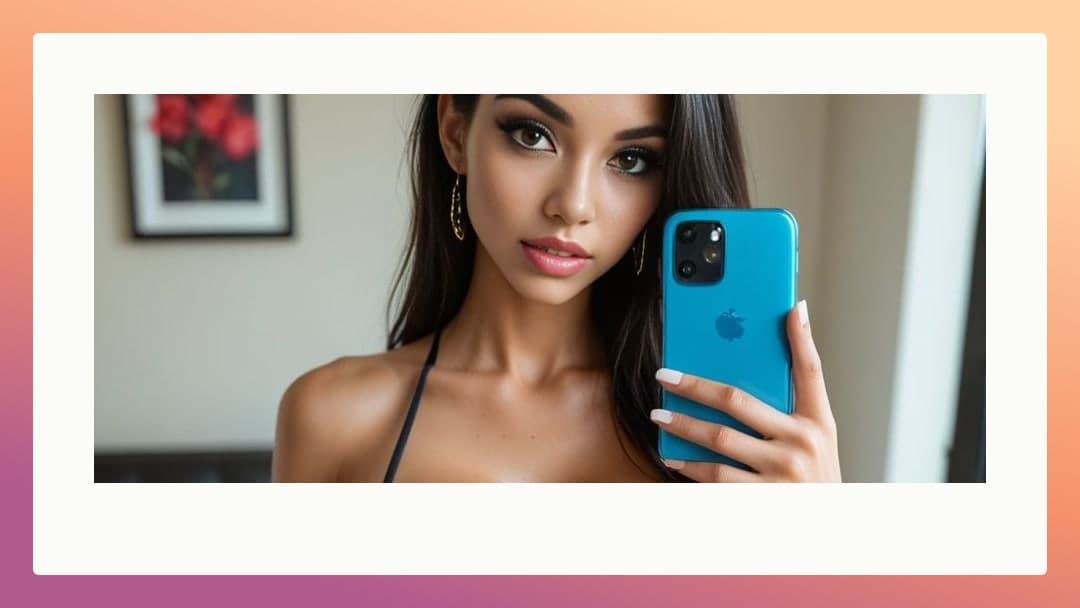 Close-up selfie bare shoulders