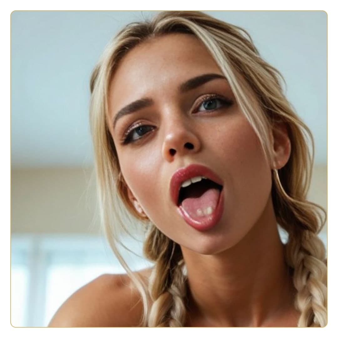 Athletic topless closeup with braids
