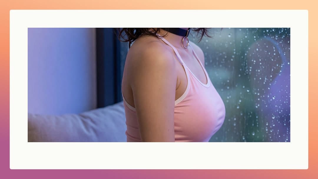 Rainy window pink tank top