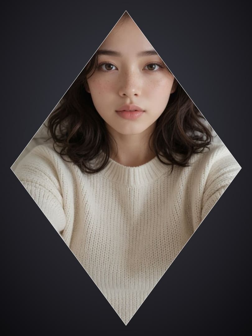 Sweater selfie diamond frame
