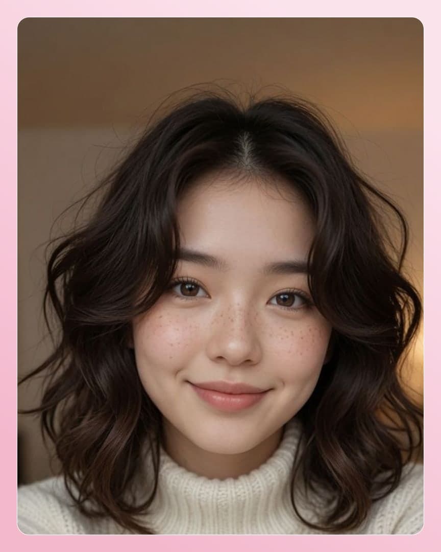 Young Asian turtleneck close-up