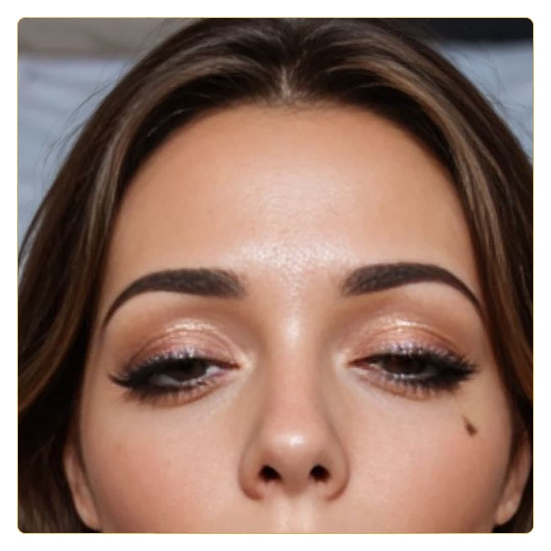 Sultry brunette close-up beauty shot