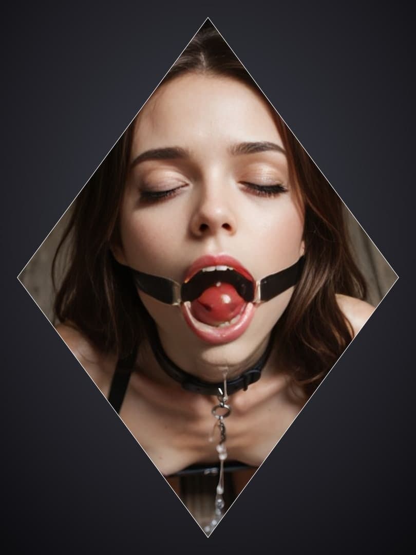 Ball gag close-up with chain