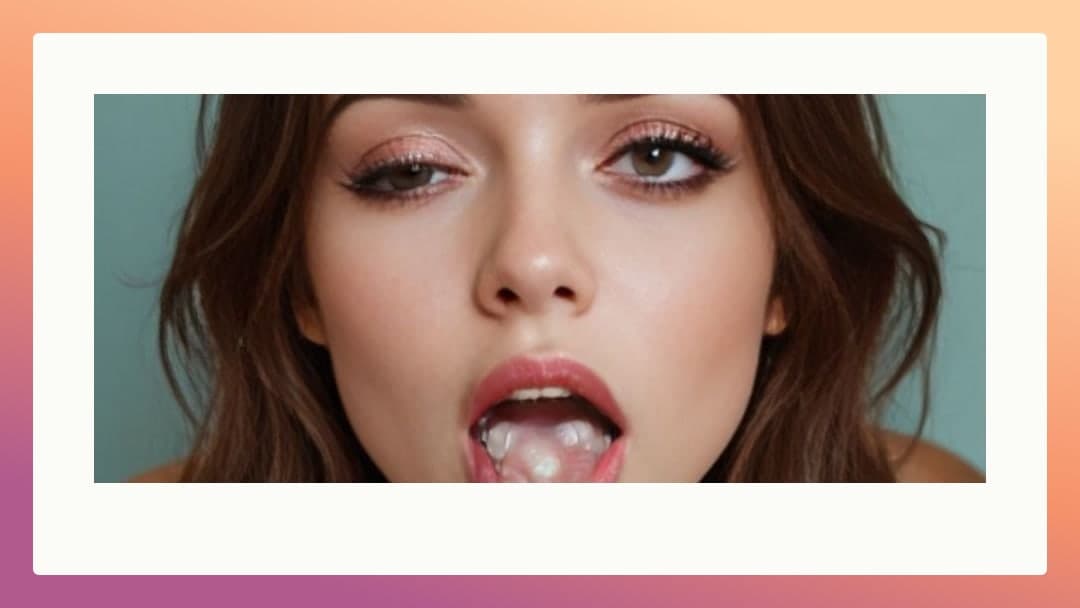 Cum on tongue POV close-up