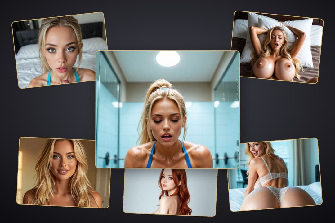 Blonde wet bikini cleavage shower