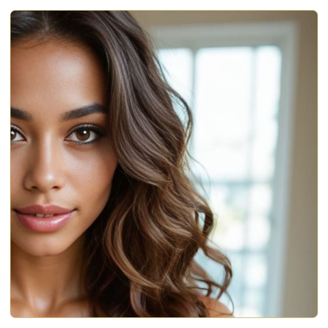 Bare shoulders close-up portrait