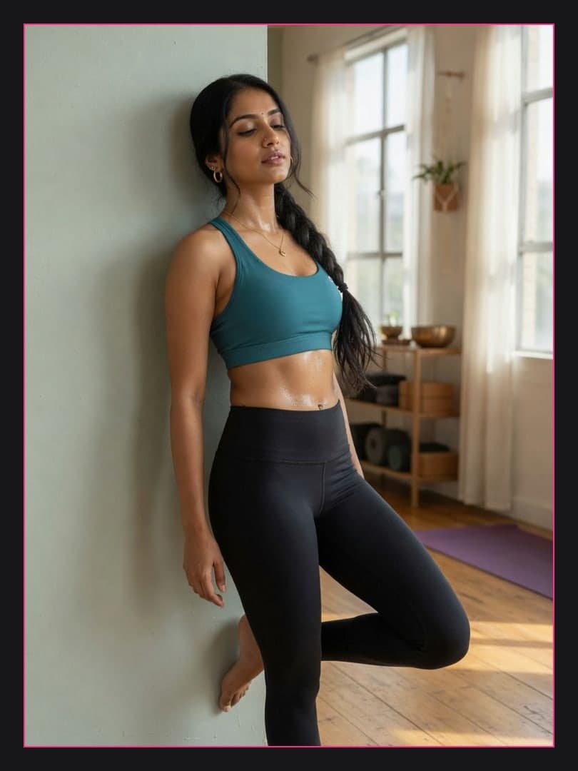 Barefoot yoga studio full body