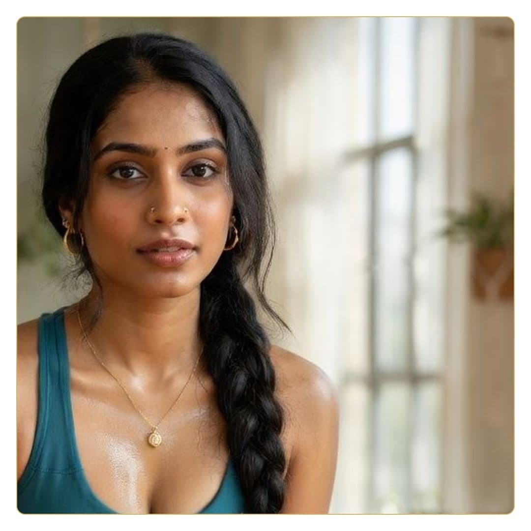 Close-up beauty portrait with braid