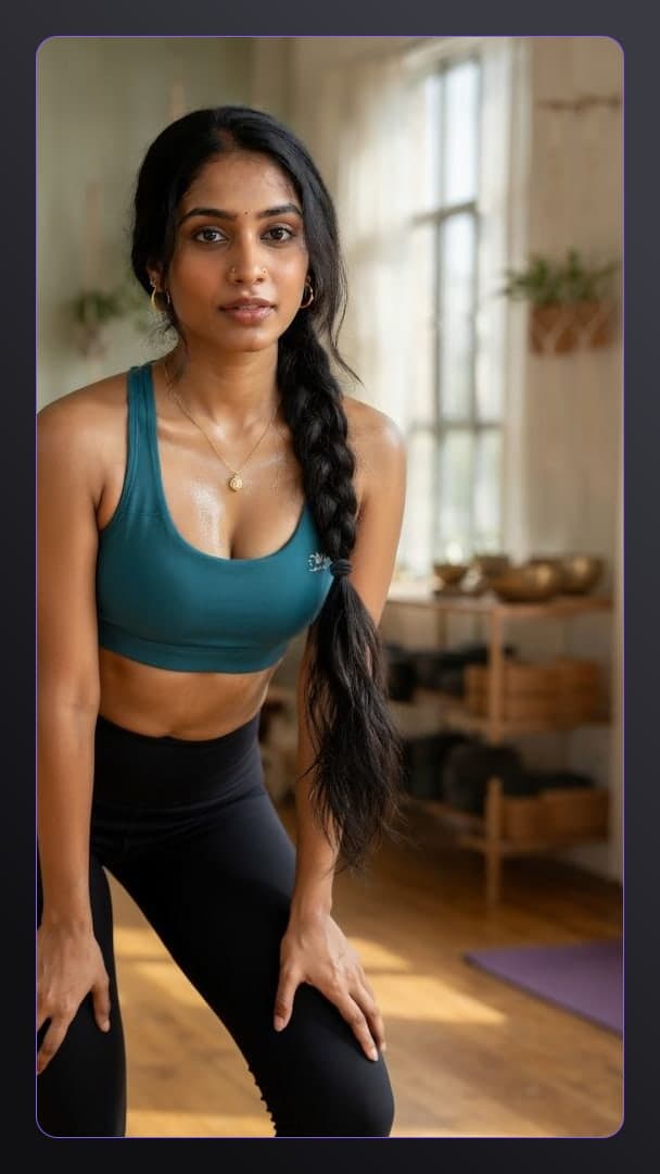 Yoga studio teal sports bra