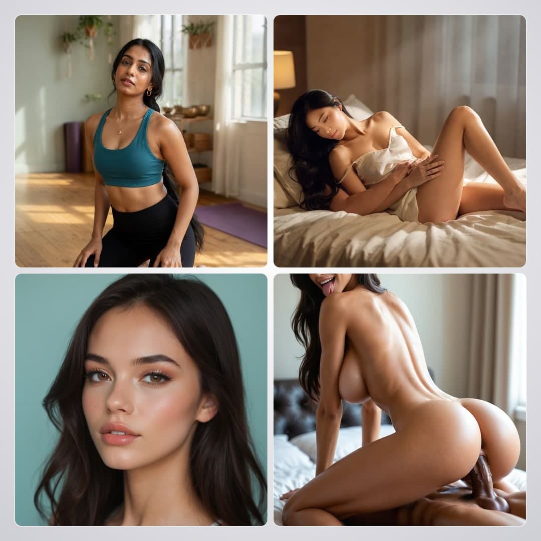 Young Indian reverse cowgirl ride