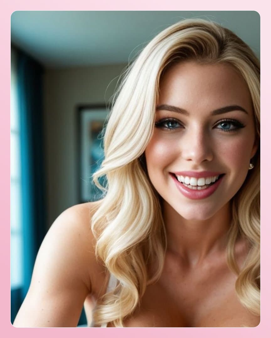 Young adult blonde close-up portrait