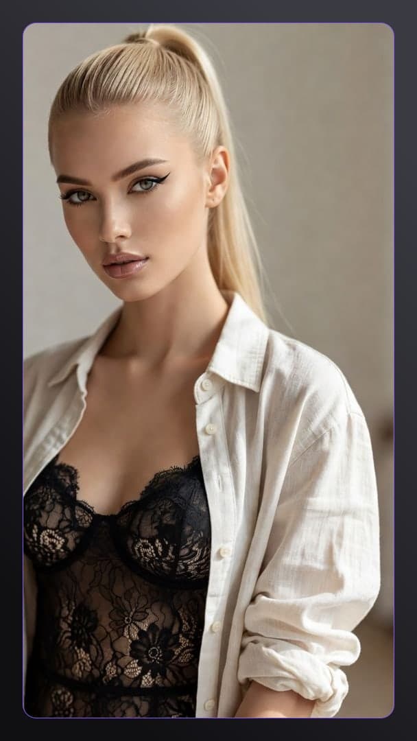 Sheer black lace bra close-up