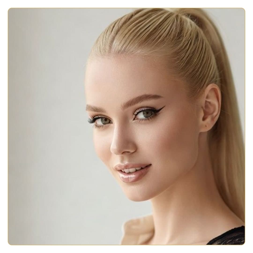 Blonde close-up beauty headshot