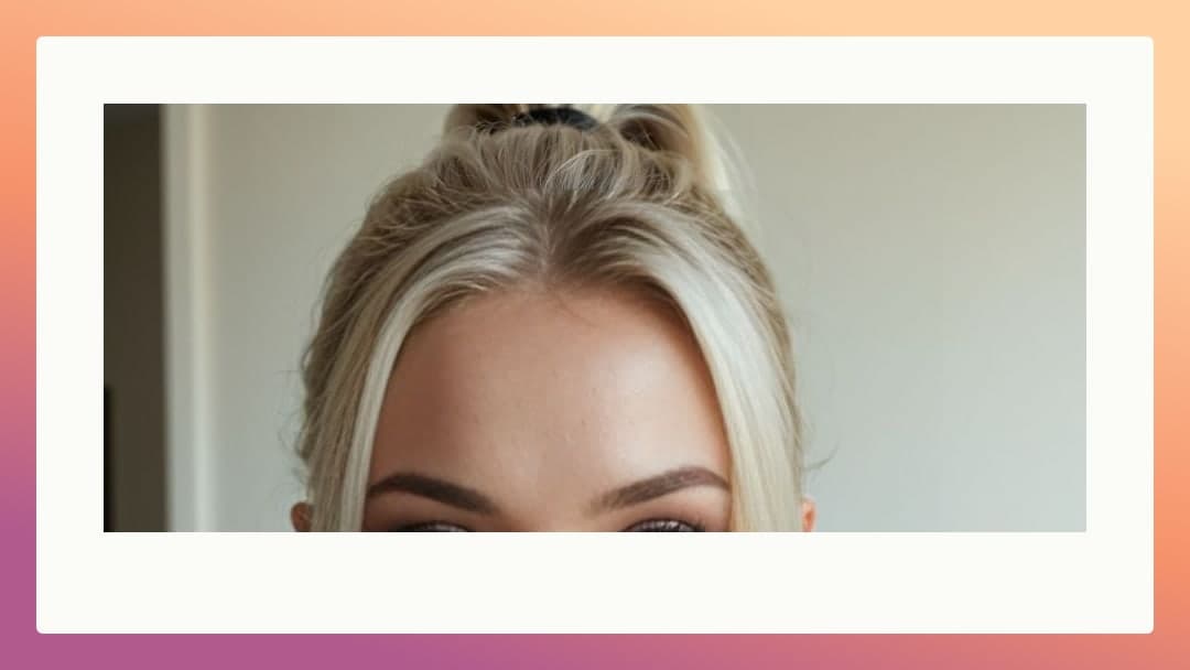 Young adult platinum blonde close-up