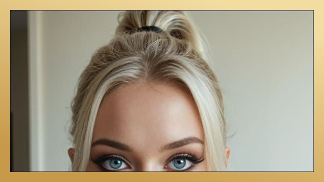 Blue eyes close-up selfie