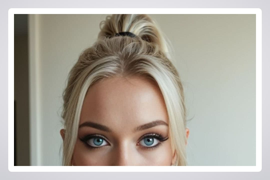 Blue eyed close-up selfie