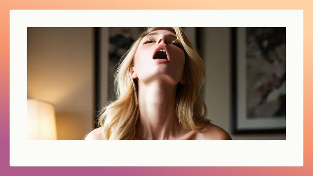 Early 20s blonde tongue out