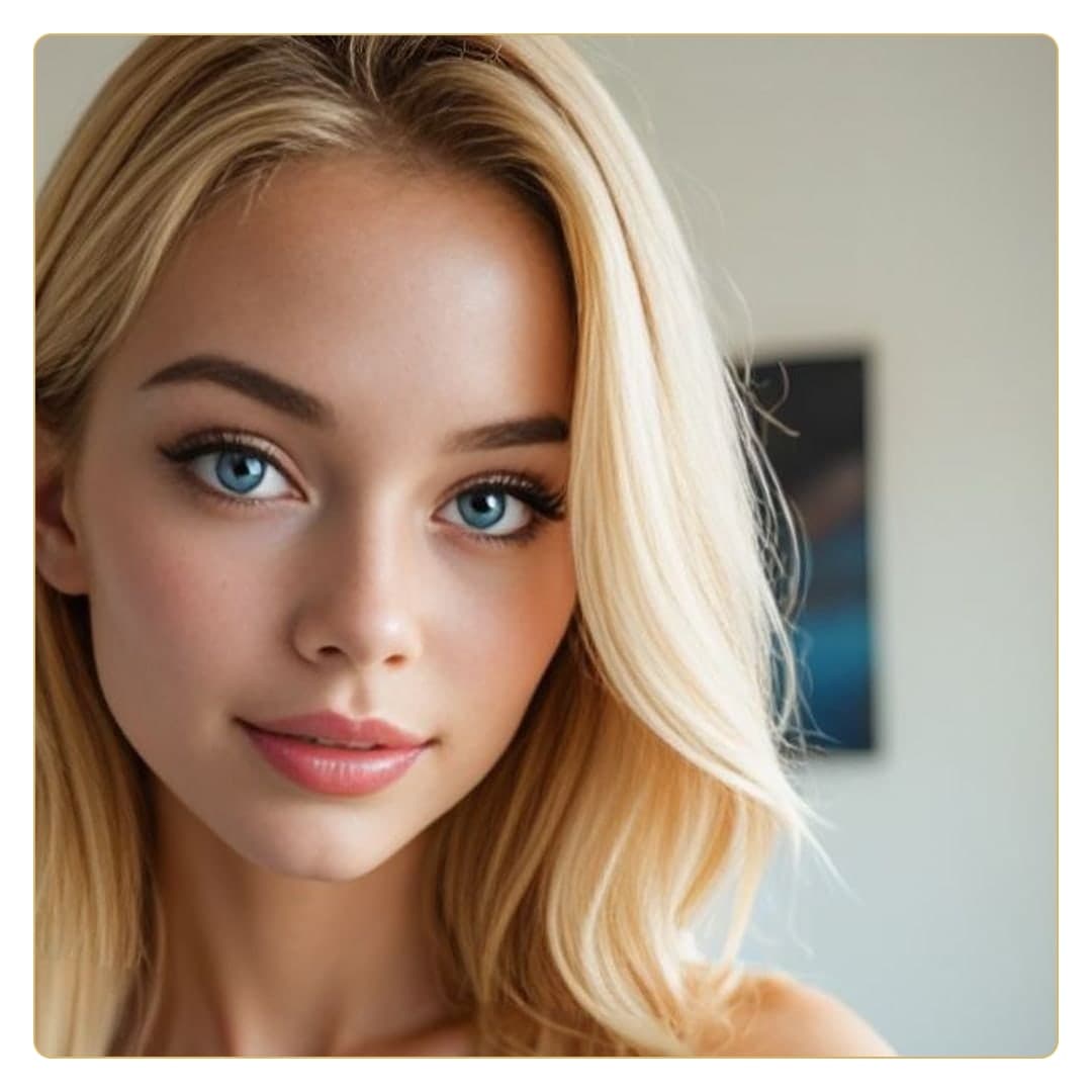 Platinum blonde close-up beauty shot