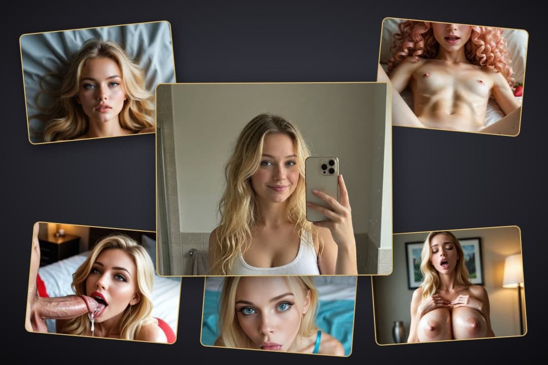 Blonde mirror selfie bathroom tank top