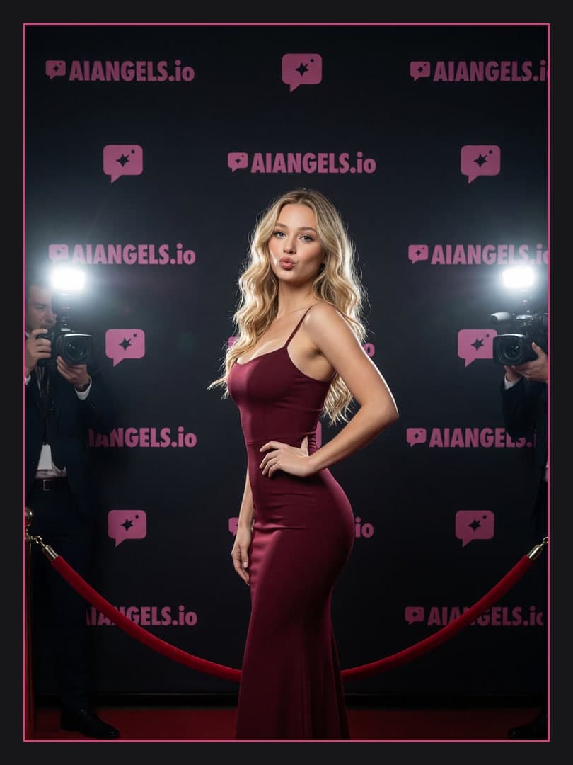 Young adult blonde in evening gown