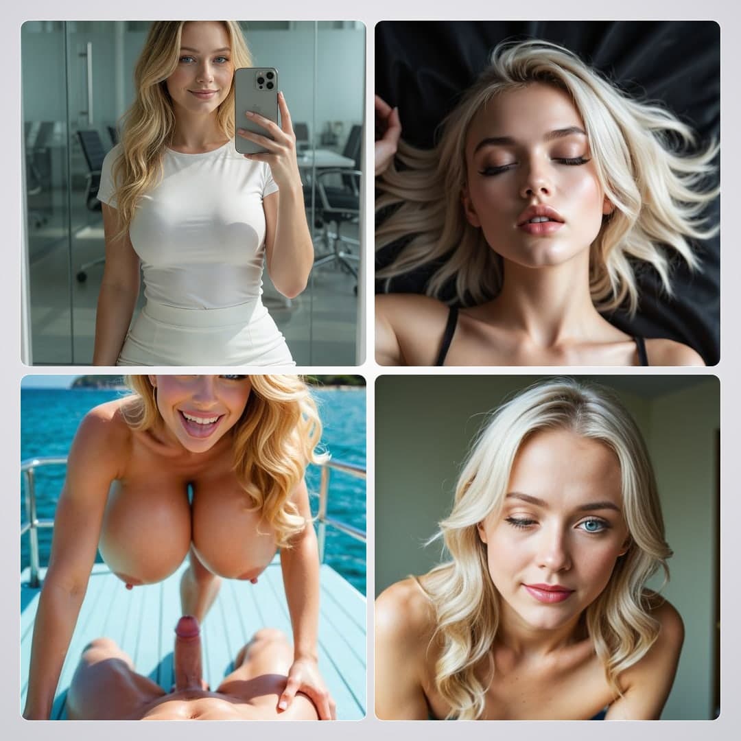Blonde hair blue eyes boat titfuck
