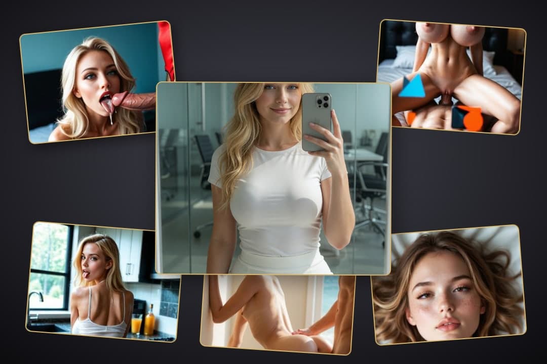 Blonde office mirror selfie