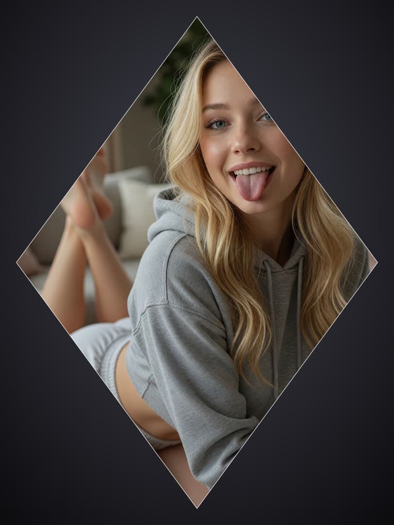Curvy blonde ass in gray shorts