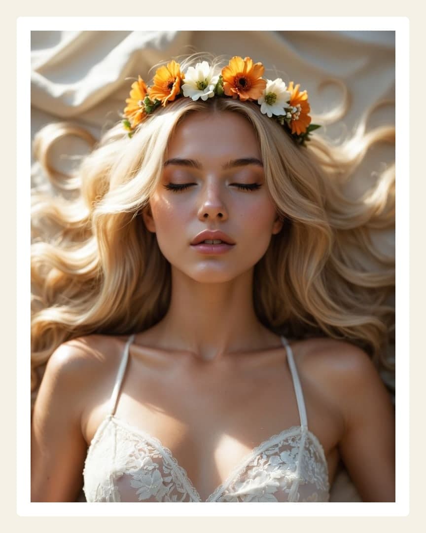 College age blonde in sheer lace