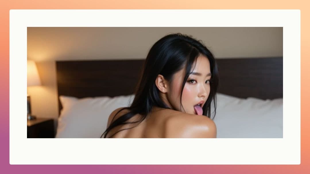 Topless over shoulder in bedroom