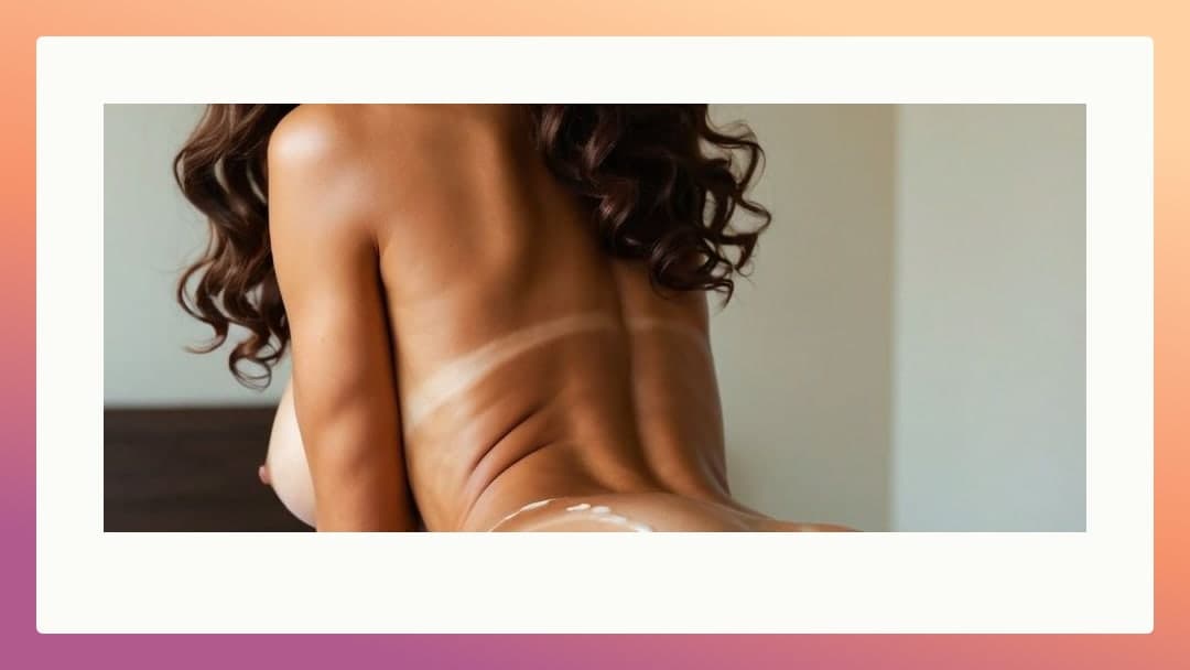 From behind cum on back