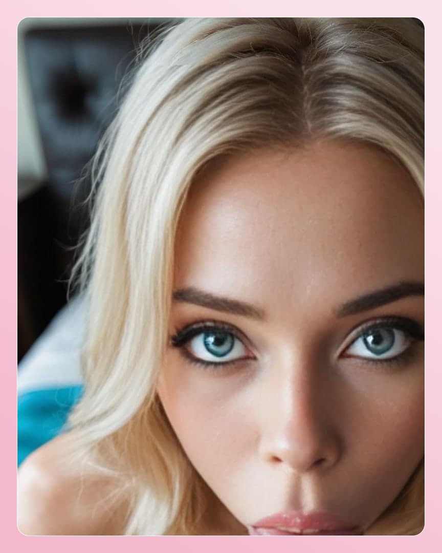 Topless POV close-up bedroom gaze