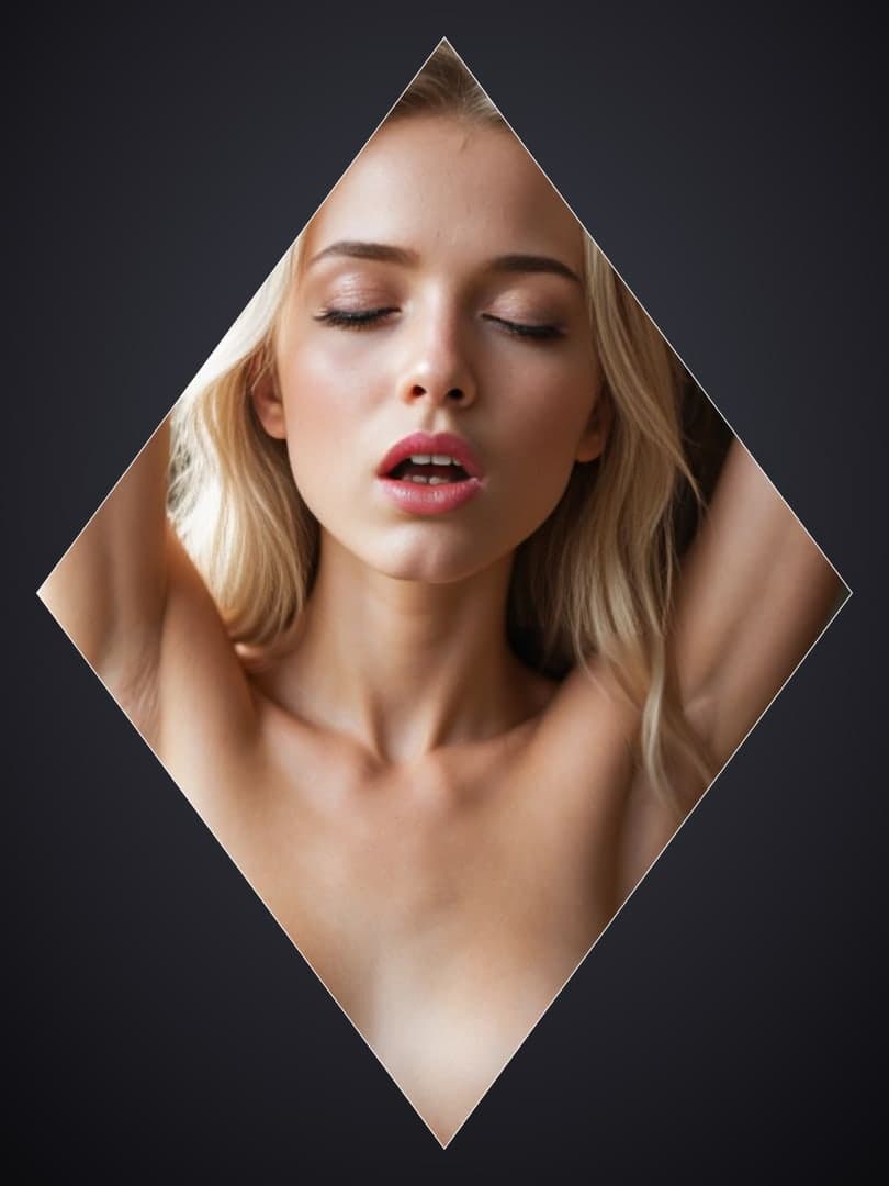 Arms up topless portrait