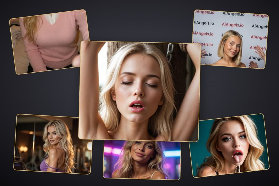 Platinum blonde eyes closed topless