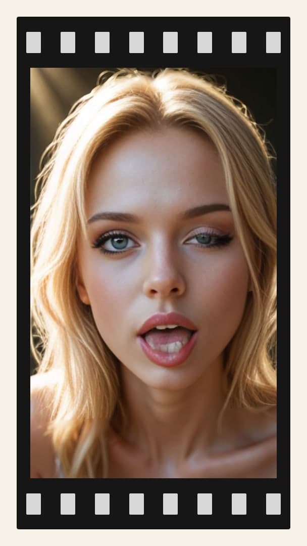 College blonde tongue out selfie