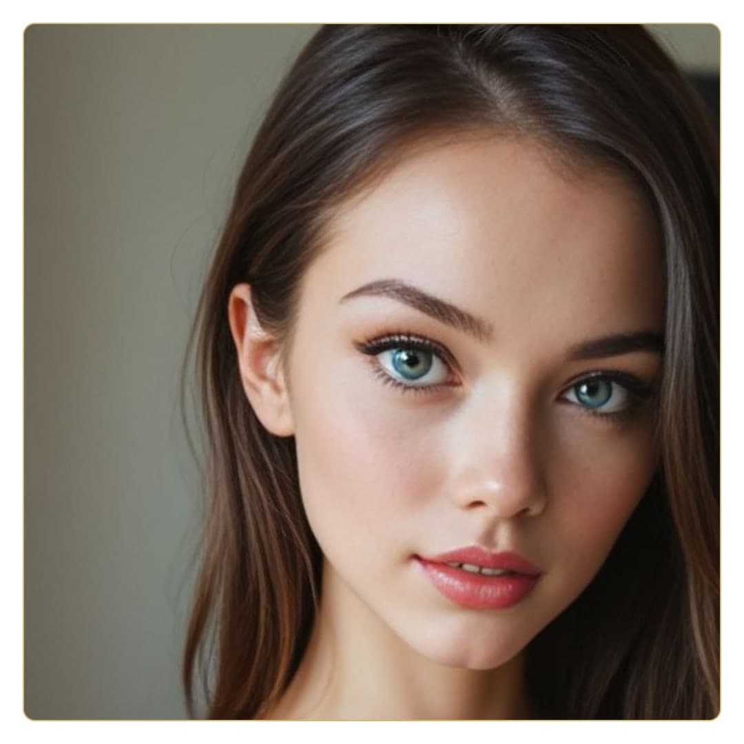Blue eyed beauty close up portrait