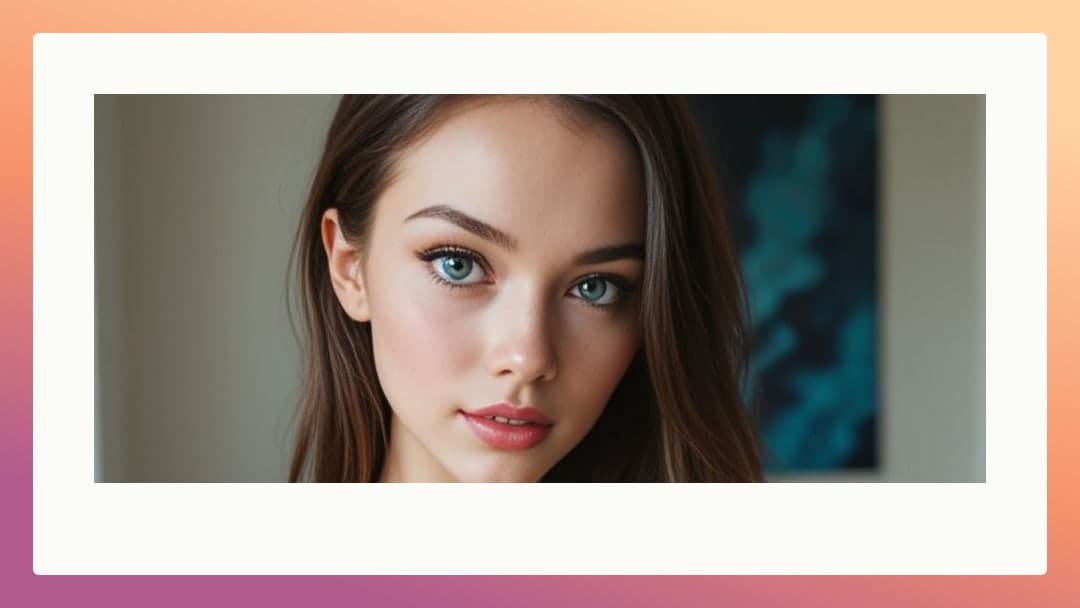 Young adult blue eyed portrait