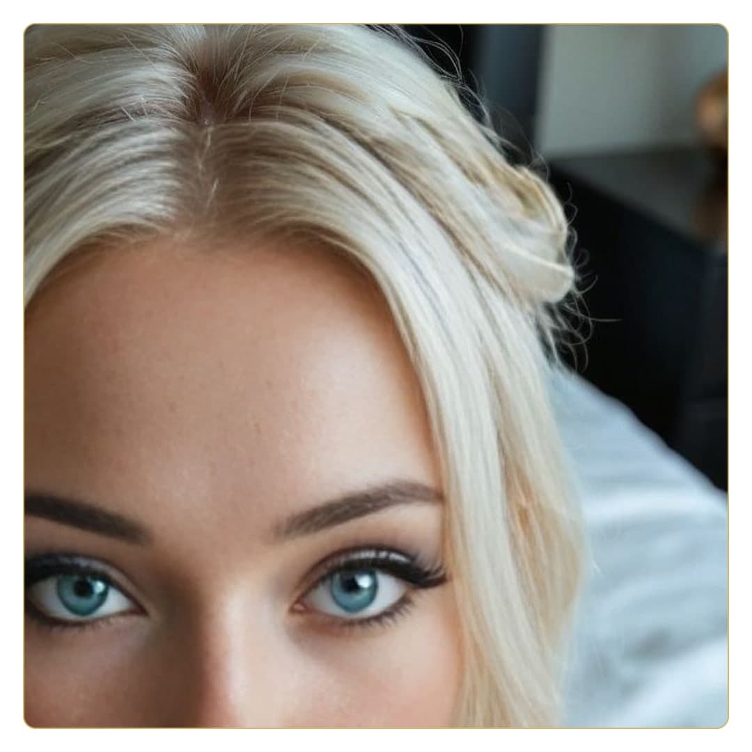 Close-up beauty portrait selfie