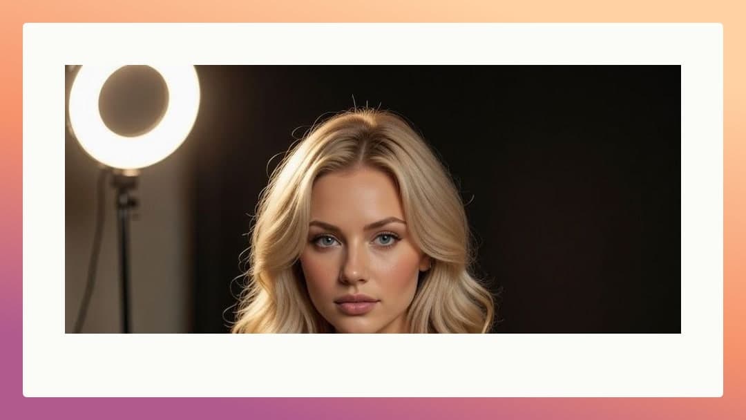 Studio ring light close-up