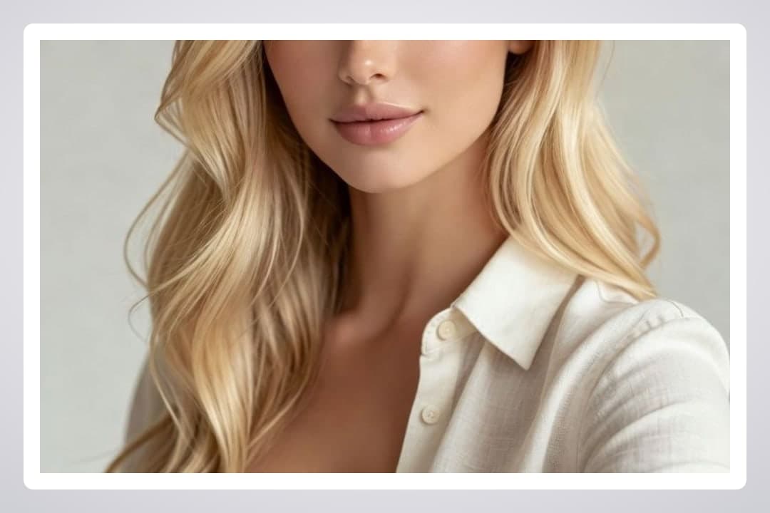 White linen shirt selfie cleavage