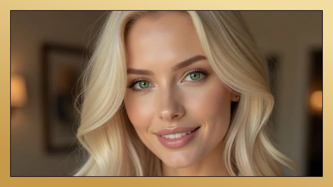 Young adult blonde close-up portrait