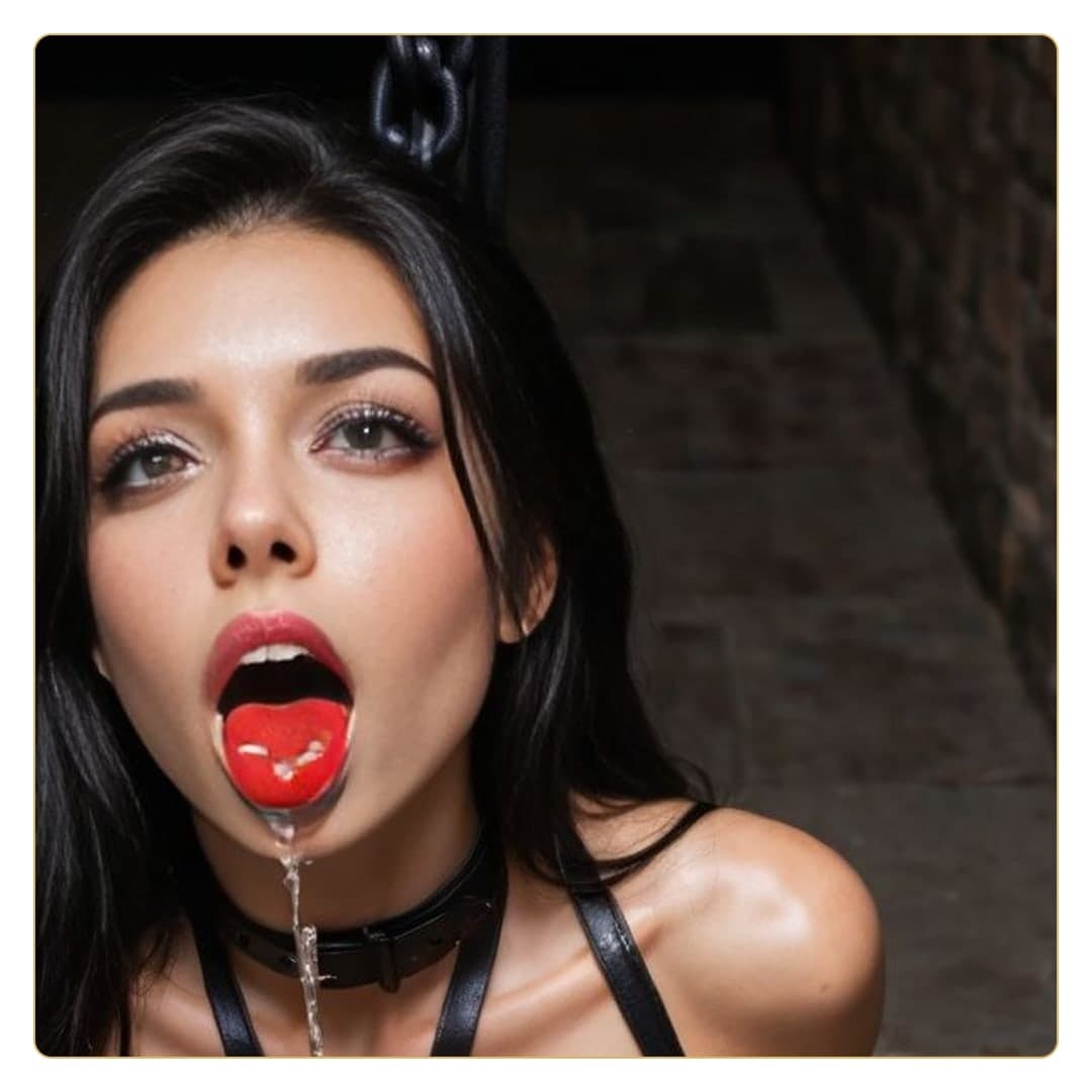 Curvy trainer in open mouth gag