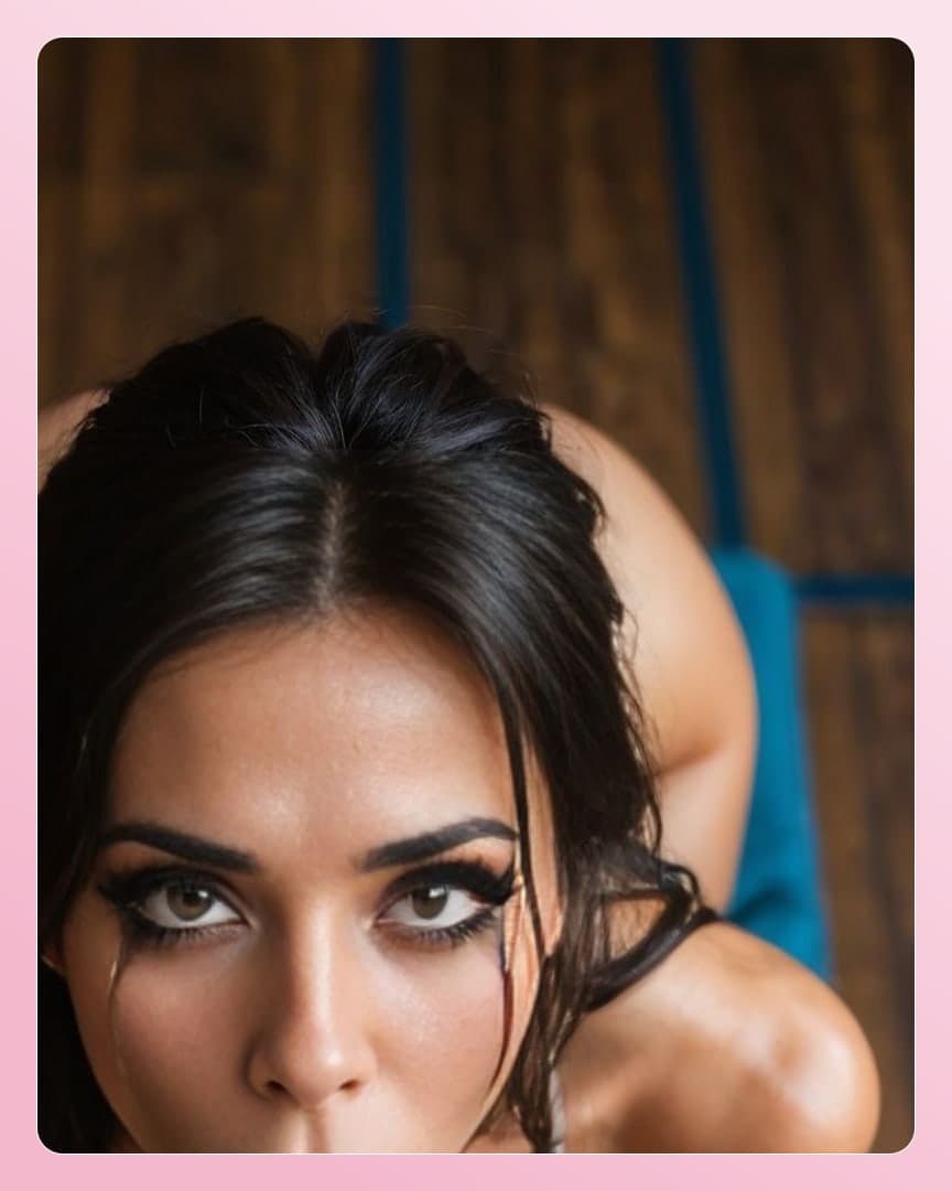 Tear-streaked face on wooden floor