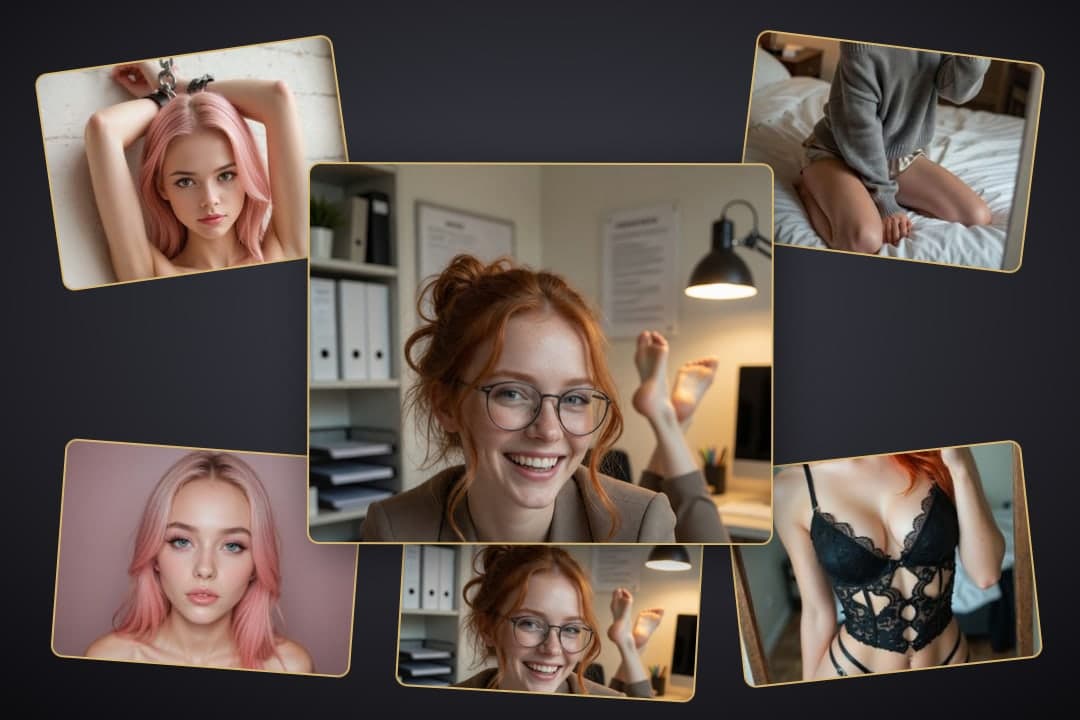 Redhead lingerie big tits close up