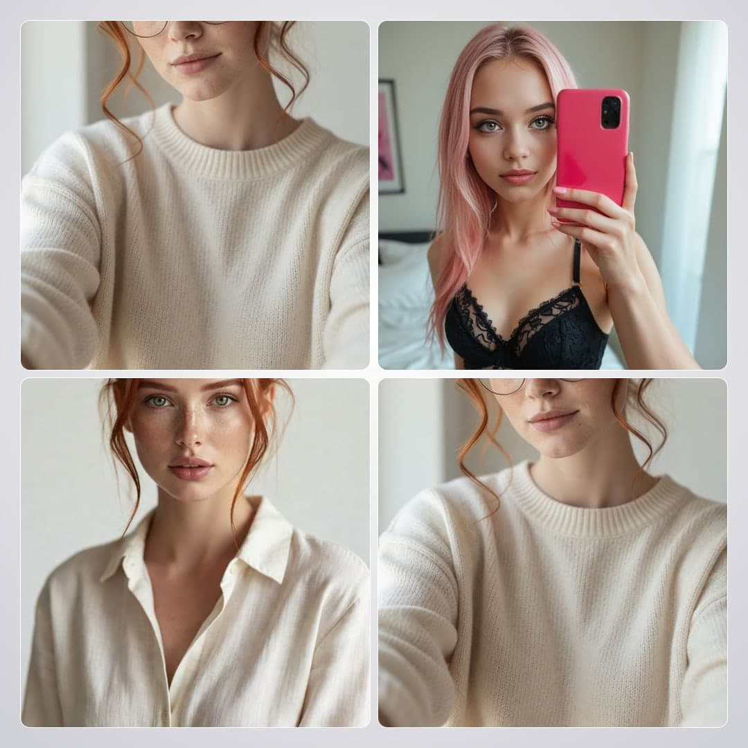 Early 20s pink hair selfie