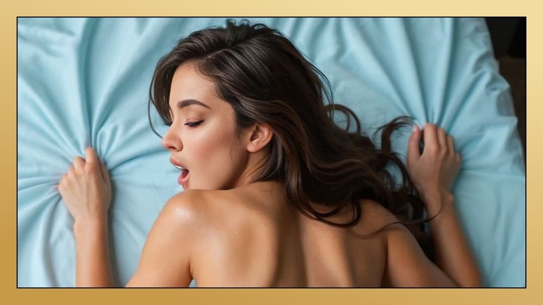 Young latina moaning on bed
