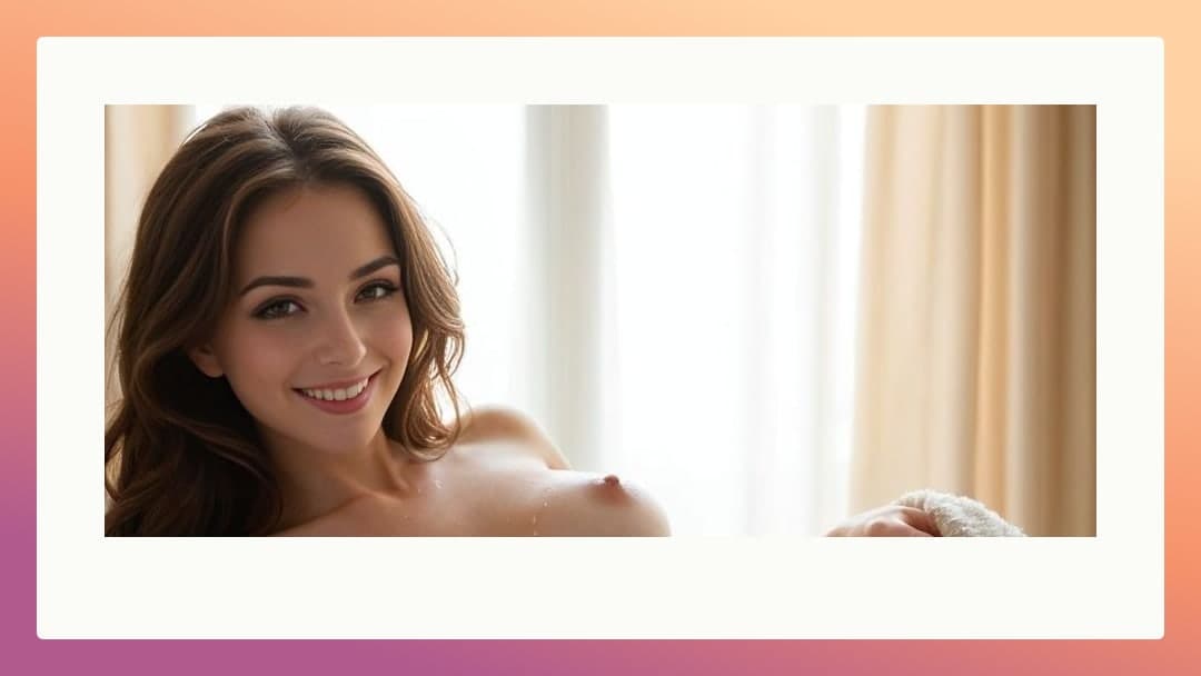 Young latina topless bedroom selfie