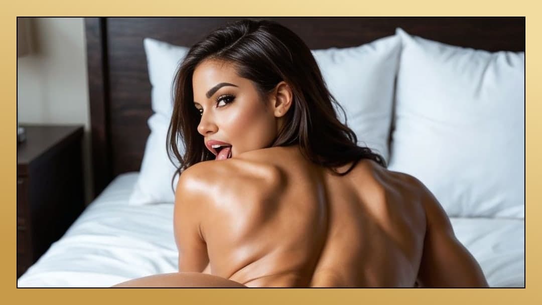 Nude ass out on white sheets