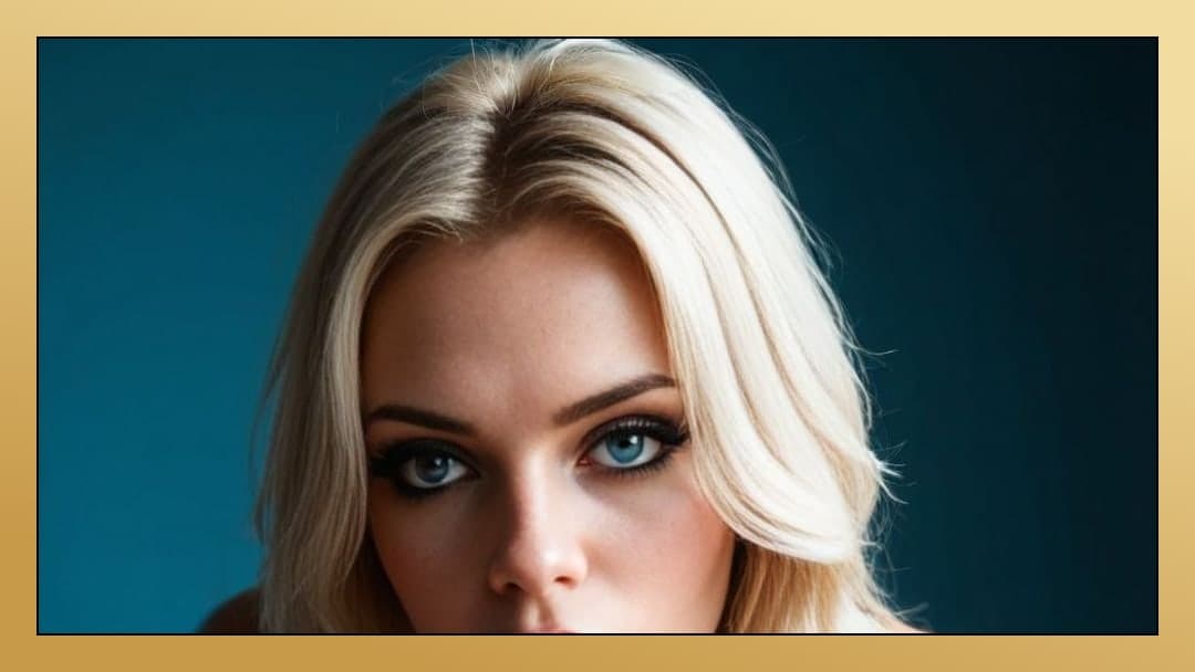 College blonde close-up portrait