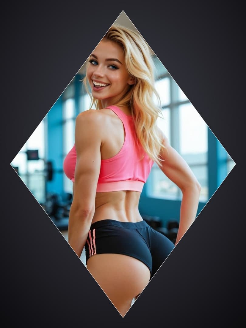 Curvy blonde gym booty shorts