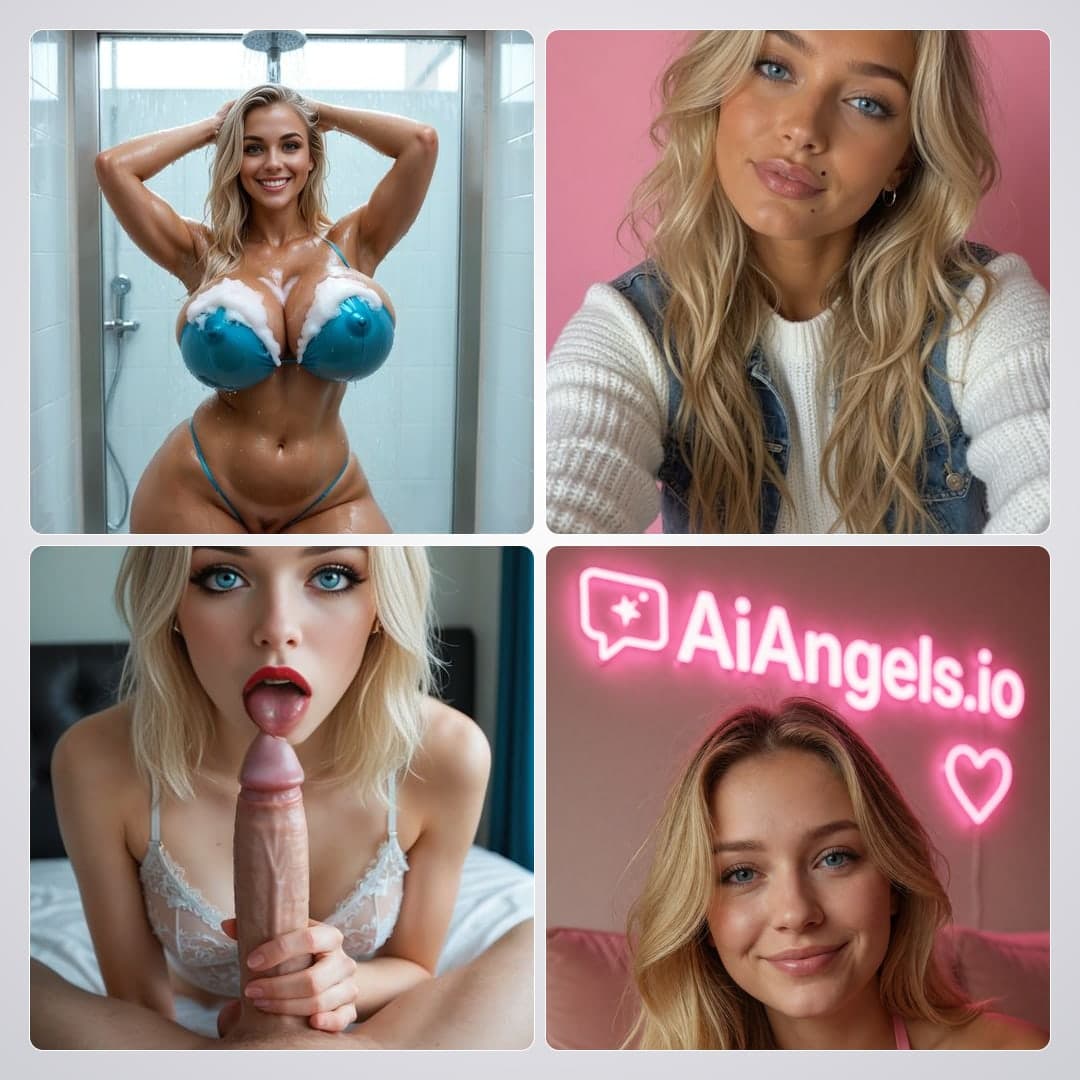 College blonde in wet teal bikini